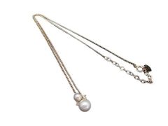 Christian Dior ディオール ネックレス ゴールド系 メタル フェイクパール ラインストーン レディース 超美品