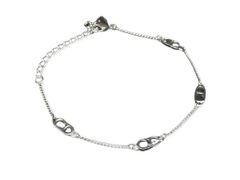 Christian Dior クリスチャンディオール ブレスレット CDロゴ シルバー系 メタル レディース 美品