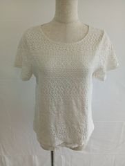 chocol raffine robe カットソー ホワイト系 レディース No.000046 ●ショコラフィネローブTシャツ・カットソー● ホワイト系 白系 女性物古着
