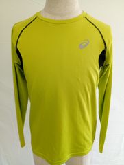 asics カットソー イエロー系 メンズ No.000057 ●アシックスTシャツ・カットソー● イエロー系 黄系 男性物古着