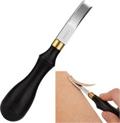 MONOSTORE MONOSTORE レザーエッジャー レザークラフト 革漉き フレンチエッジャー 段漉き ブラック, 10mm