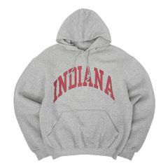 ラッセル RUSSELL 90s 00s 90-2000年代 カレッジプリント スウェットパーカー INDIANA ロゴ 旧タグ 定番 USA アメリカ ヴィンテージ 古着 メンズ パーカー 霜降りグレー M【中古】