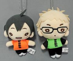 중고 ぬいぐるみマスコット・ぬいぐるみバッジ 月島＆山口 四字熟語 にとたん ボールチェーン付ぬいぐるみ2個セット 「ハイキュー!!」 ジャンプショップ限定