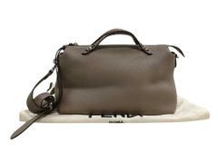 FENDI フェンディ ハンドバッグ バイ ザ ウェイ セレリア ラージ 8BL156 グレージュ系 レザー レディース シルバー金具 美品