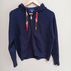BURBERRY バーバリー BURBERRY CRESTBRIDGE クレストブリッジ ニット パーカー ニットパーカー ネイビー 38