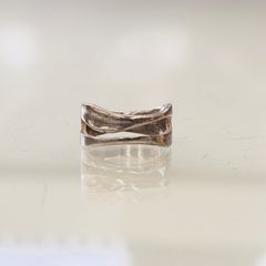 SILVER 925 刻印 クロスライン オープンワーク リング シルバーリング デザインリング 透かし シルバー925 指輪 ヴィンテージ アクセサリー