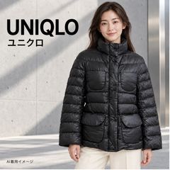 UNIQLO ＋J ユニクロ＋J ウルトラライトダウンジャケット 黒 XS 収納袋付 ユニクロ レディース ブラック