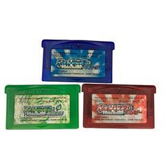 186000 動作未確認 ゲームボーイアドバンス ソフト ポケットモンスター ルビー、サファイア、リーフグリーン 3点まとめ