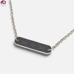 LOUIS VUITTON ルイヴィトン M68875 コリエ・チェーン ピンロック ネックレス 首周り約56㎝ モノグラム・エクリプス シルバーカラーメタル 13.26g イタリア製