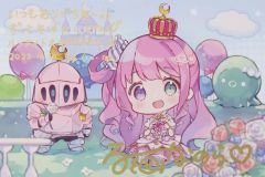 중고 ポストカード 姫森ルーナ 直筆サイン＆箔押し複製メッセージ入りせんちゃ描き下ろしポストカード 「バーチャルYouTuber ホロライブ 姫森ルーナ 誕生日記念2023 誕生日記念フルセット」 購入特典