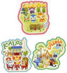 중고 ポストカード 集合 シンオウ＆カロス＆アローラ ダイカットポストカードセット Pokemon’s journey 「ポケットモンスター」 포켓몬 センター限定