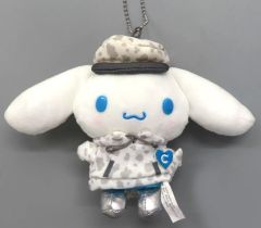 중고 ぬいぐるみマスコット・バッジ 시나모롤 モノトーンアニマルデザインシリーズ マスコットホルダー 「 산리오 キャラクターズ」