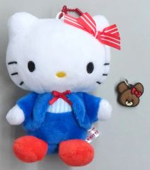 중고 봉제인형 마스코트, 봉제인형 배지 헬로 키티 볼 체인 마스코트 「쿠마노 굿코×헬로 키티」