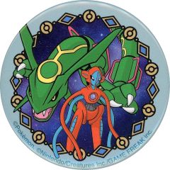 중고 バッジ・ピンズ 레쿠쟈 ＆デオキシス 「ポケットモンスター 特別企画展 포켓몬 天文台 缶バッジ」