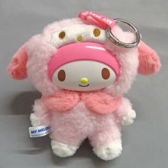 중고 봉제인형 마스코트, 봉제인형 배지 마이멜로디 ファインフェイスミニ おともだち着ぐるみ " 산리오 キャラクターズ」