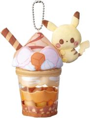 중고 ぬいぐるみマスコット・ぬいぐるみバッジ 피카츄 キャラメルパフェぬいぐるみチャーム 「ポケットモンスター ポケピース」