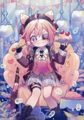 중고 캔버스 보드, 캔버스 아트 単品 宇志海いちご キャンバスパネル 「バーチャルYouTuber にじさんじ 宇志海いちご 誕生日2023」
