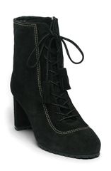 サンク セプト レディース シューズ ブーツ・レインブーツ コントラスト レース レザー Cinq Sept Alice Contrast Lace Up Leather Bootie Women B