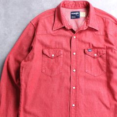 90s USA製 ビンテージ ラングラー レッドダンガリー ウエスタンシャツ 17.5x35 XLサイズ相当 WRANGLER カウボーイシャツ