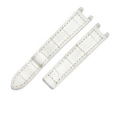 カルティエ Cartier 腕時計パーツ 純正 パシャ用 クロコバンド クロコダイル ホワイト 替え ベルト Dバックル用 ストラップ 本革 15ｍｍ ホワイト 白 중고