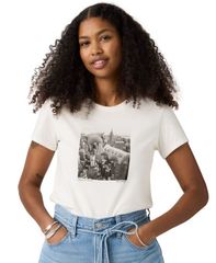 リーバイス レディース トップス Tシャツ コットン ロゴ グラフィック Levis Womens Macys 100th Parade Perfect Graphic Logo Cotton TSh