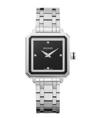 バルマン レディース アクセサリー 腕時計 Tシャツ Balmain Womenswiss Quartz Eirini Square Silver Stainlessteel Watch 26mm S