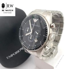 중고 EMPORIO ARMANI AR-0585 クロノグラフ 손목시계