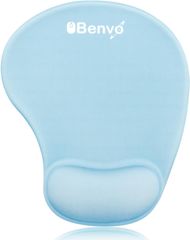 特価商品 リストレスト一体型 手首 マウスパッド 低反発 マウスパッド 柔らかい 滑り止め 手首クッション Benvo 疲労低減 軽快操作 水洗い可能 アイスブルー