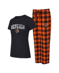 コンセプツ スポーツ レディース トップス Tシャツ パンツ Conceptsport Womens 2Piece Black Orange Cincinnati Bengals Avondale T