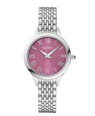 バルマン レディース アクセサリー 腕時計 Tシャツ Womenswiss Quartz Balmain Sapphire Crystal Silver Stainlessteel Watch 29m