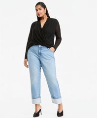 アイエヌシー インターナショナル コンセプト レディース ボトムス デニムパンツ プラスサイズ ジーンズ INC International Concepts Plusize StraightLeg