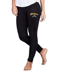 コンセプツ スポーツ レディース ボトムス レギンス Conceptsport Womens Black Los Angeles Chargers Lightweight Fraction Loung