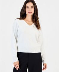 アイエヌシー インターナショナル コンセプト レディース アウター ニット・セーター Vネック プチ スパンコール INC International Concepts Petite Sequin V