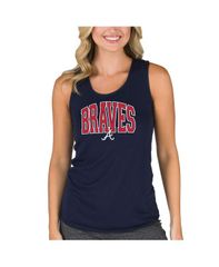 コンセプツ スポーツ レディース トップス タンクトップ Conceptsport Womens Navy Atlanta Braves Marathon Racerback Tank Top Nav