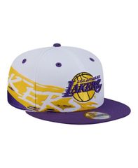 ニューエラ レディース アクセサリー 帽子 New Era WhitePurple Los Angeles Lakerswept 9FIFTY Snapback Hat White Purple ホワ