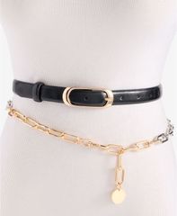 アイエヌシー インターナショナル コンセプト レディース アクセサリー ベルト INC International Concepts Chain Centerbar Belts 2Piece Set