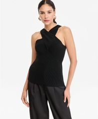 アイエヌシー インターナショナル コンセプト レディース アウター ニット・セーター トール ノースリーブ ホルター INC International Concepts Womens Metalli