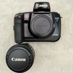 【動作確認済】Canon EOS 5 QUARTZ DATE キャノン AF 一眼レフ フィルムカメラ + EF 35-135mm USM ズームレンズ 純正キャップ3種付属 フルセット W237