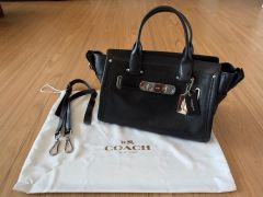 COACH コーチ ブラック トートバッグ ショルダーバッグ クロスバック