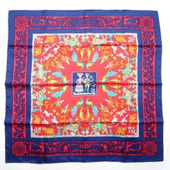 新品同様・ 미사용 HERMES エルメス スカーフ EARLY AMERICA 古き良きアメリカ カレ90 シルク100％ 小物 雑貨 NK21