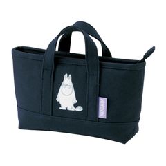 匿名配送料込 MOOMIN ムーミン 保冷おにぎりバッグ 新品 ネイビー ミニトート ランチバッグ ファスナー付き アングリームーミン