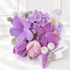 モールフラワー 花束 紫 誕生日 ウェルカムスペース ウエディング