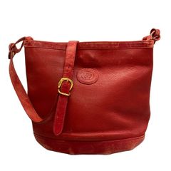 GUCCI グッチ ショルダーバッグ オールドグッチ レッド レザー