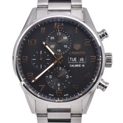 タグホイヤー TAG HEUER CV2A1AB.BA0738 カレラ キャリバー16 クロノグラフ デイデイト ブラック 自動巻き メンズ 美品 腕時計 K#150353