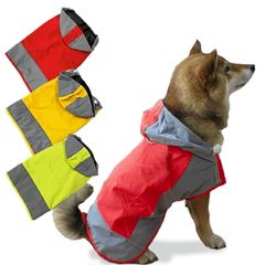 アウトレット ワケアリ イージー レインコート メルカリ 中型犬 大型犬 黄 緑 赤 オリジナル レインウェア 雨具 カッパ 柴犬