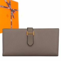 HERMES 헤르메스 베안 수플레 에투프 보엡슨 긴 지갑 골드 베안스후레 롱 월렛 그레이지
