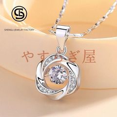 ネックレス レディース ジルコニア ネックレスペンダント 金属アレルギー対応 ネックレス シルバー999 ネックレス レディース プレゼン最適 女性 アクセサリー 誕生日 記念日 母の日 バレンタインデー プレゼント