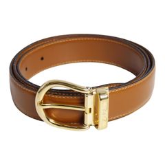 상태매우좋음 Vintage グッチ GUCCI ベルト レザーベルト ゴールド金具 イタリア製 メンズ 105 本革 レザー ブラウン