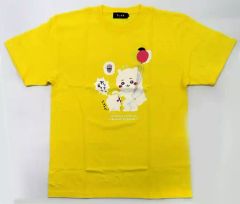 중고 衣類 着ぐるみ 치이카와 & 치이카와 Tシャツ イエロー Mサイズ 「 치이카와 なんか小さくてかわいいやつ 치이카와 ワクワクゆうえんち」