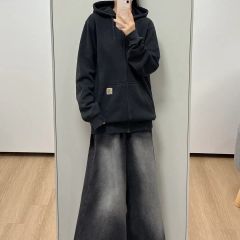 Carhartt カーハート ミッドウェイト ブラック サーマル フードジップアップ